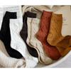 Winter Cashmere Wool Women Socks Solid Japanese Style Retro Long Women Girls Thermal Crew Sock