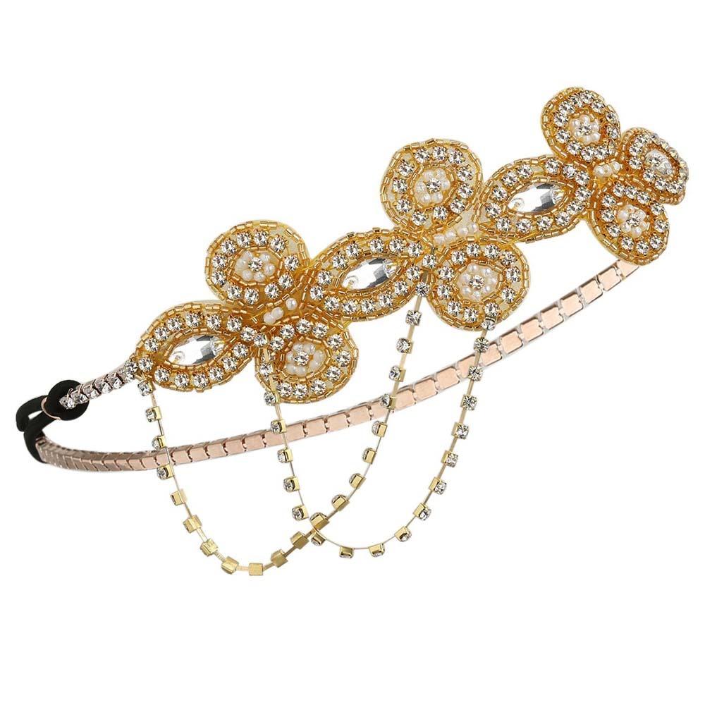 

Винтажная банкетная цепочка на лоб Элегантные свадебные аксессуары для волос Ювелирные украшения для волос Style 2