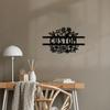 1pc Personalized Blossom Metal Wall Sculpture, Custom Floral Tree Sign, Rustic Flower Decor for Lounge & Office, Metal Art with Custom Name.
