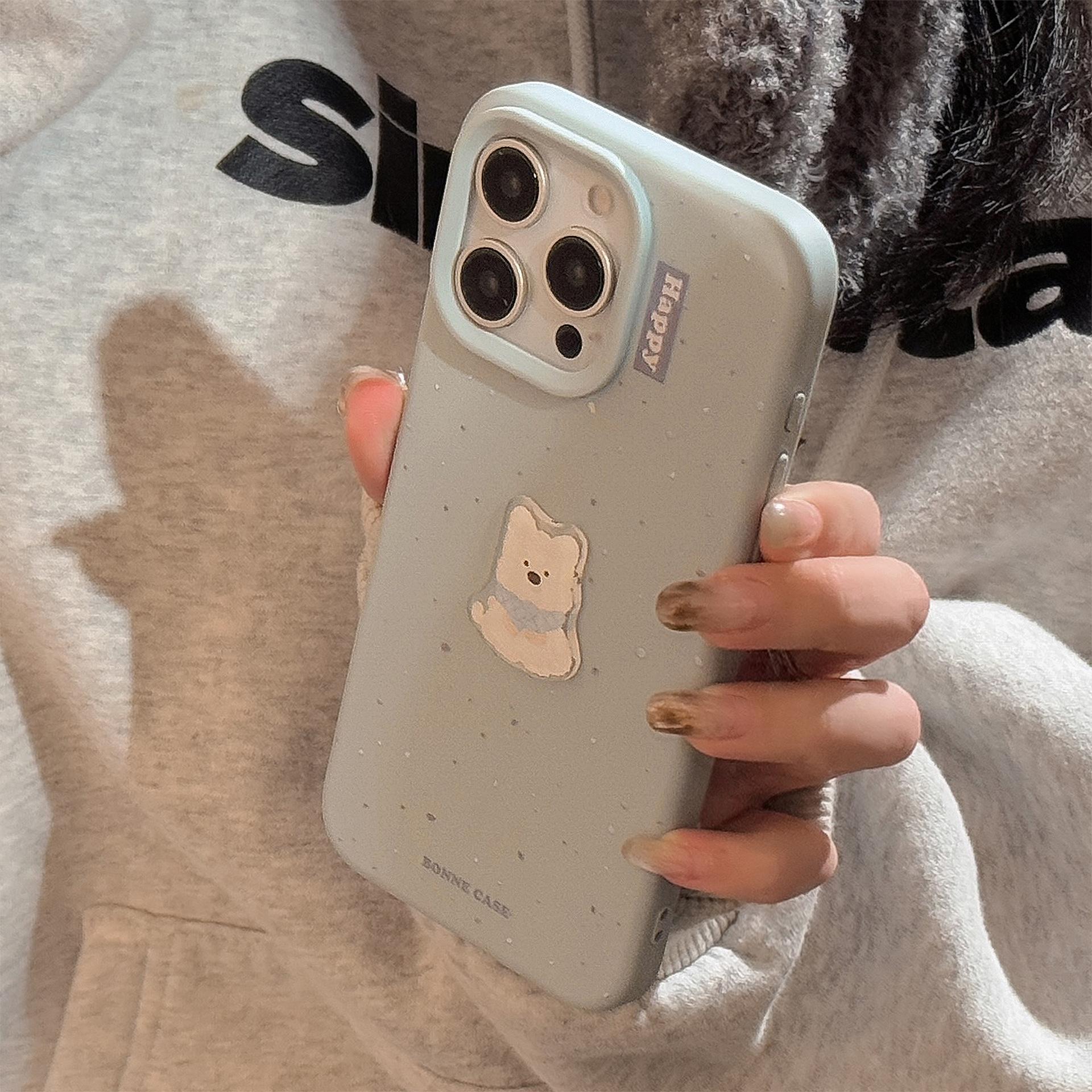 

Ink Splash Cartoon Small Animal Suitable for Apple 16 Mobile Phone Case 17promax Korean Style Iphone14 Three Dimensional 13 Silicone 17promax