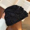 3D Flower Candy Knitted Hat Hand Hook Crochet Beanie Cap Sweet Women Bald Hat