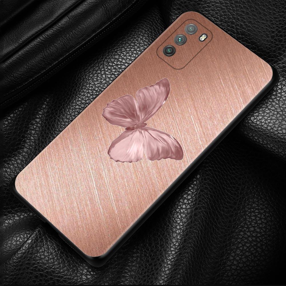 Gold Rosa Rose Glitzer Herzen Hülle Für Xiaomi Mi Poco X3 Pro F3 X3 GT M3 X3 NFC F1 M3 Pro 5G F3 GT Schwarze Hülle Coque Shell