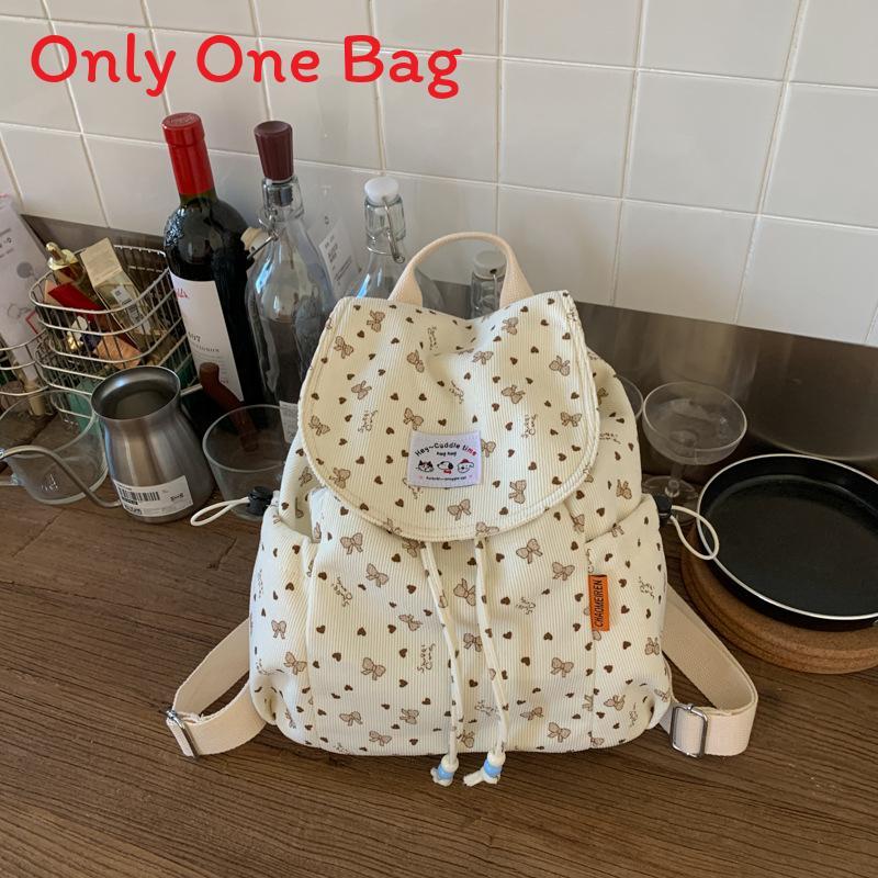 Minimalist Corduroy Womens Backpack With Fabric For School And Commuting