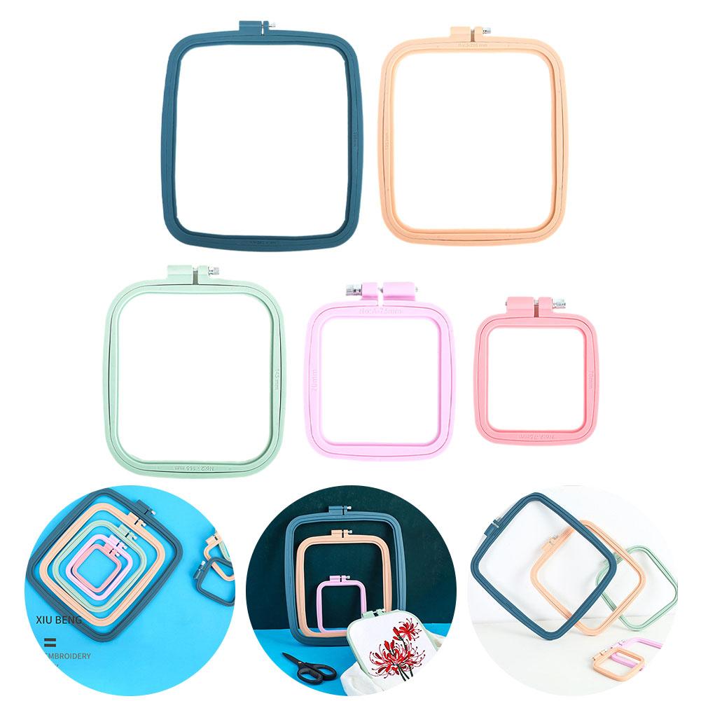 Needle Craftsmanship Embroidery Bandage Embroidery Hoops Embroidery Frame 70x75mm ABS Multi Color Plastic 145x165mm