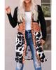 Azura Exchange Cow Patchwork Open Front Cardigan