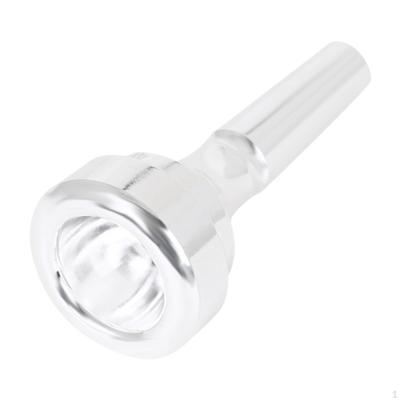 Boquilla de Corneta Tuba Piezas Profesionales para Tocar Latón Plateado