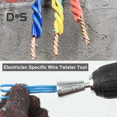 Wire Twisting Stripping Tool 1/4 Inch Hex Shank Cable Wire Stripper Twister Wire Nut Twister Spin Twist Wire Connector Socket