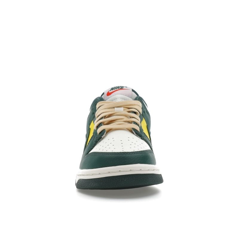 Nike Dunk Low Noble Green Women Sneakers Sail Opti-Yellow Picante-Red FD0350-133
