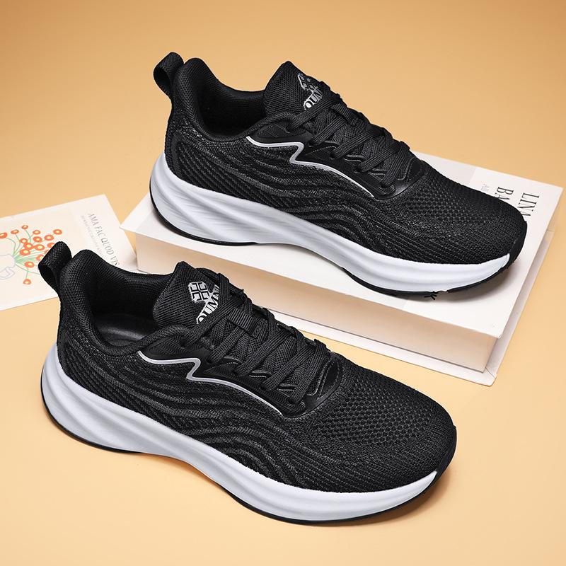 2025 Spring New Professional Running Shoes Men's and Women's Breathable Flying Weave Mesh Lightweight Non-slip Student Physical Training Sneakers
