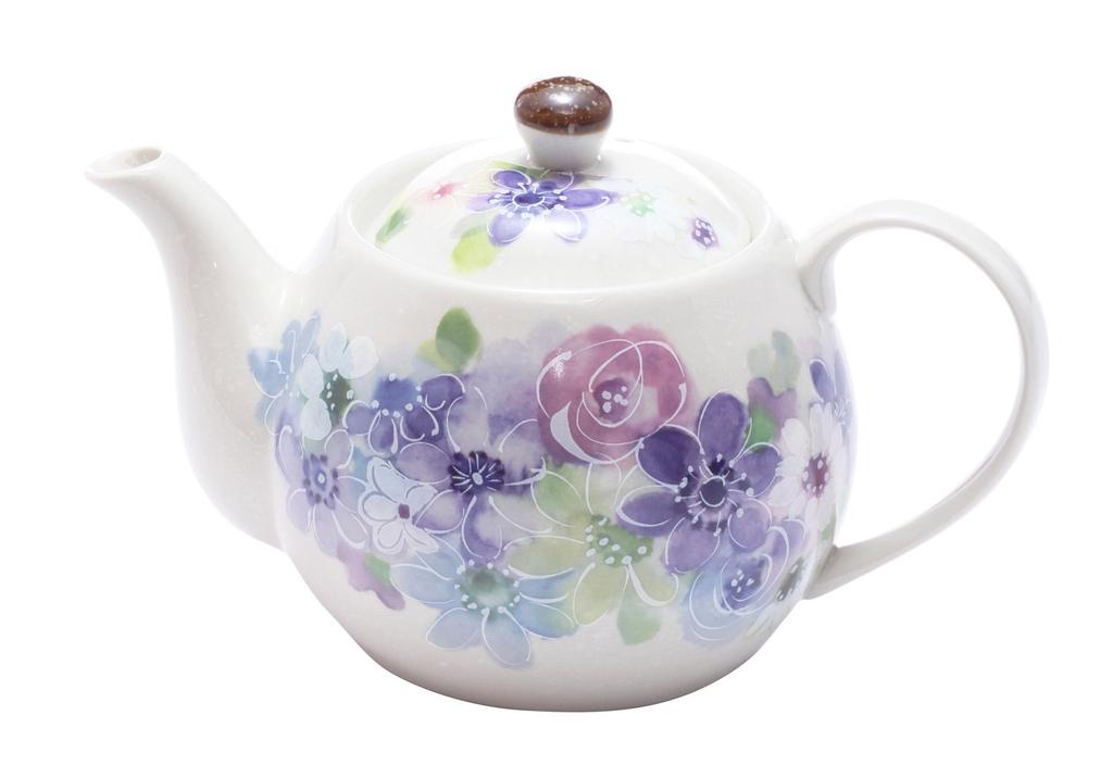 Ceramic Ai Flower Workshop Purple 01485 Pot, Flower, Size Approx. 11.5 H11.7
