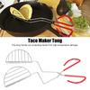 Portable Tortilla Press Maker Silver Taco Shell Holder Durable Taco Fryer Tongs  Kitchen