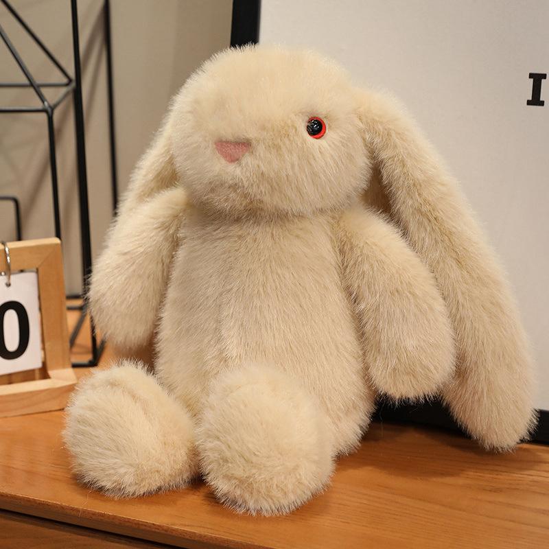 

Cute long-eared little white rabbit doll plush toy little rabbit doll children s soothing rag doll girl birthday gift 30cm（0.16kg）