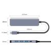 USB3.0 Type-C 4K 60Hz PD 60W Metal 5-in-1 Hub with Charging Ports for Mobile Phones-in Stock