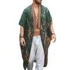 2026 Zomer Herenmode Bedrukte Cape Jas Casual Strand Zonbescherming Shirt Lichtgewicht Buitenlos Streetwear Jack