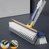 Long Handle Bathroom Floor Brush 1 In 1 Tile Cleaning Scrubber Floor Joint Gap Brush 181?Degree Rotatable Bathroom Cleaning Tool