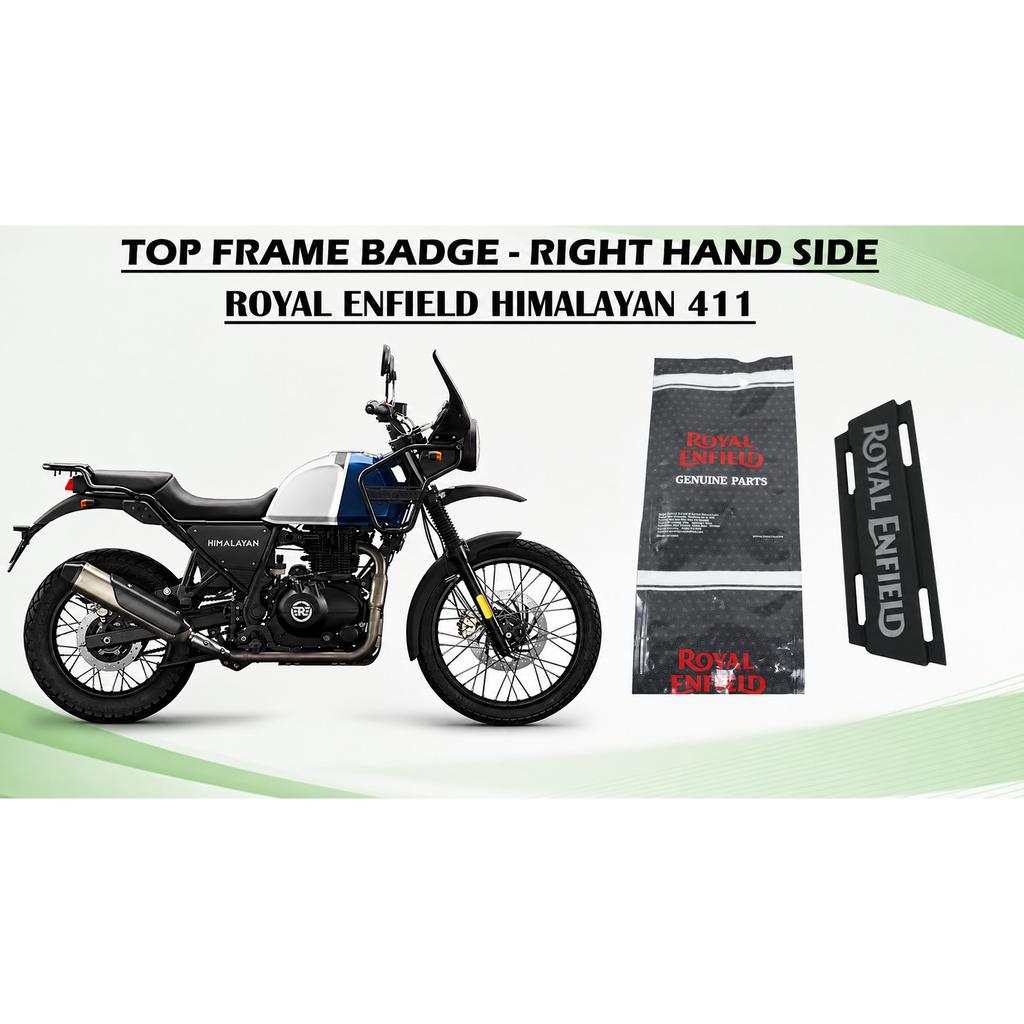Royal Enfield "Himalayan 411 BS6 Left & Right Hand Top Frame Badge" White Font