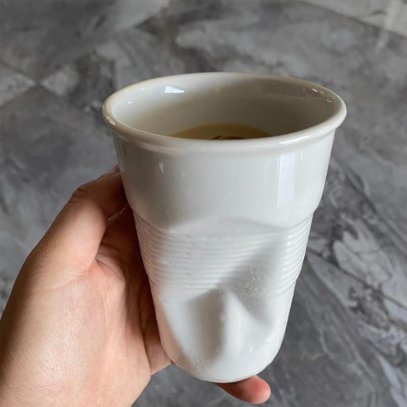 Keramický hrnek Hrnek na kávu Hrnek na mléko Skládací hrnek Hrnek na kávu Hrnek na mléko Kuchyňský bar Nádobí na pití Roztomilý termo hrnek Hrnek Hrnek na kávu