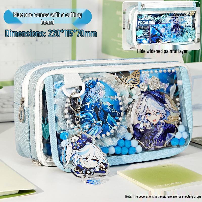 Large-Capacity Transparent Pencil Case for Girls - Souvenir Set