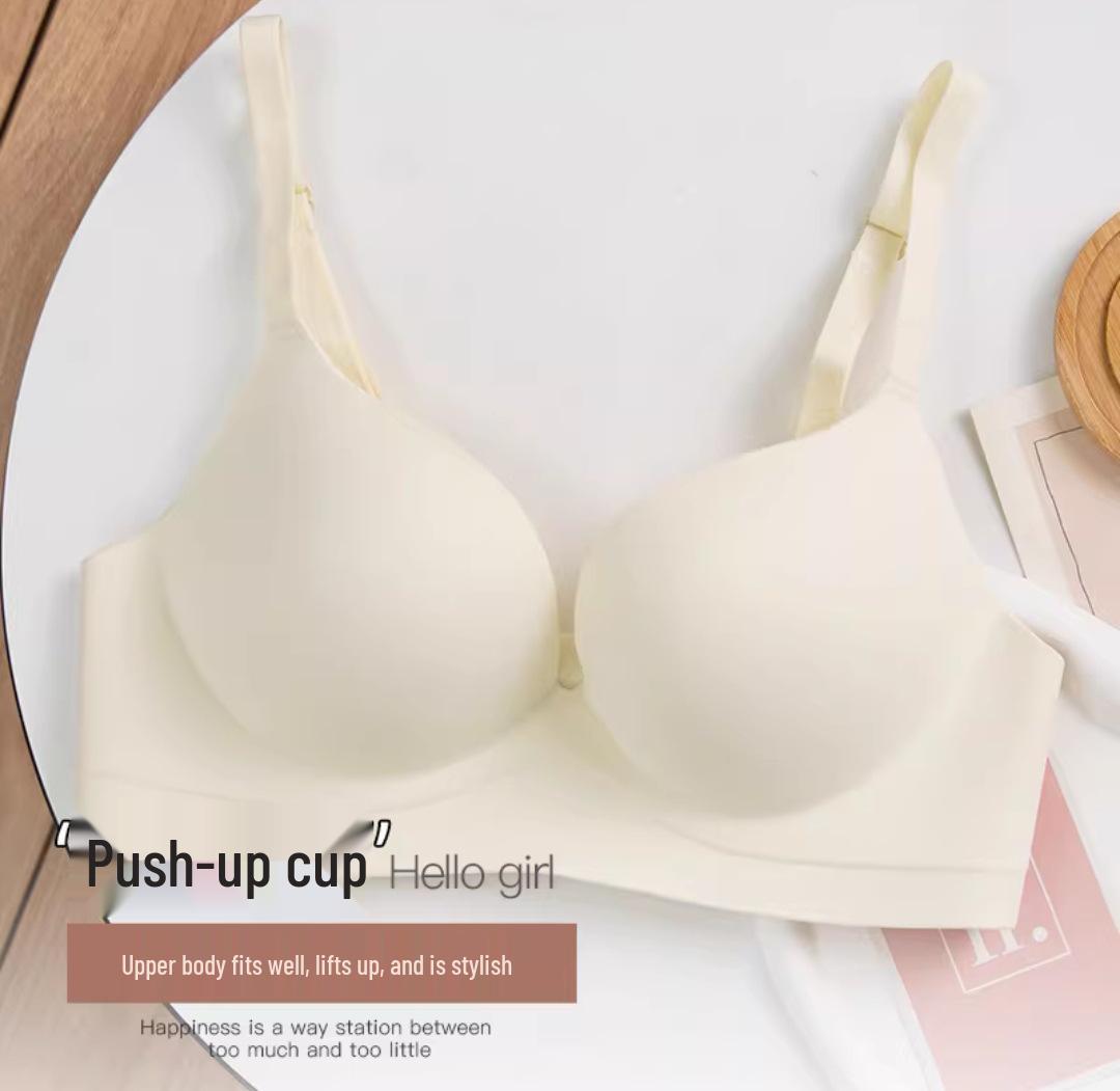 

Бесшовный женский бюстгальтер пуш-ап: Увеличивает маленькую грудь, предотвращает обвисание, бесшовный дизайн без косточек, красивая спинка. S-32/70AB шампанского