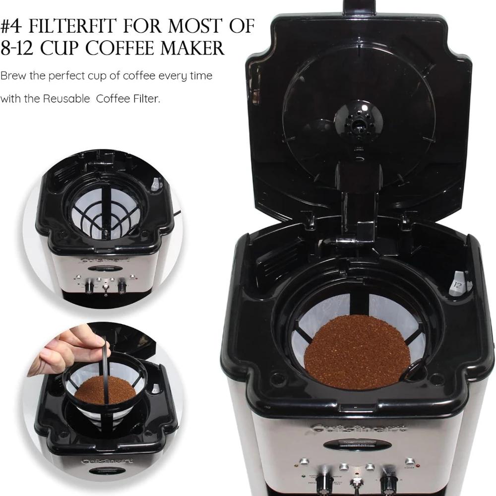 1pcs Reusable Coffee Filter Basket, Cone Coffee Maker Filter Replacement Coffee Filter Compatible with Coffee Accessories