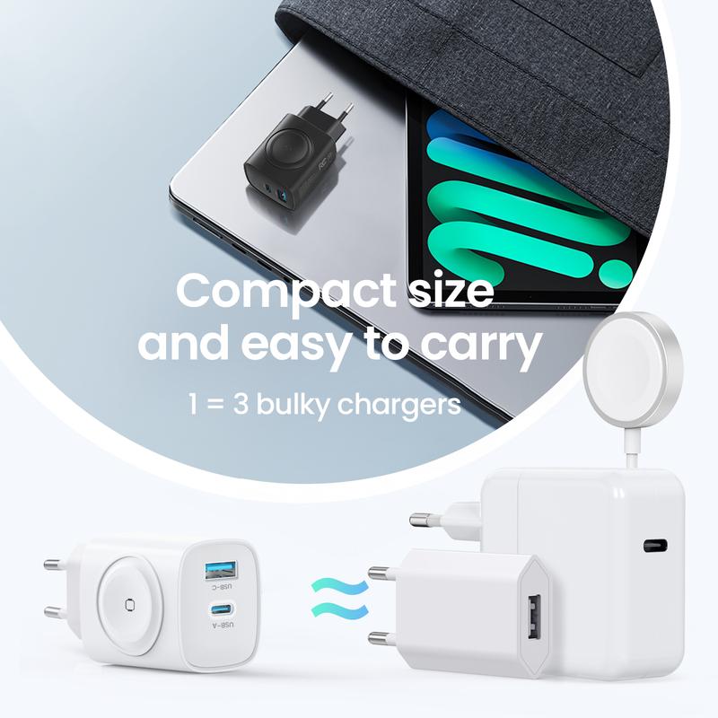 For Apple Watch Charger with 20W Fast Charging Block, 3 in 1 PD USB C Wall Charger Block for iWatch Charger,for iPhone, Ipad