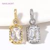 Multi Types 18K Gold Plated Brass Inlaid Zircon Charms Pendant  For Jewelry Making Supplies DIY Necklace Making Accessories