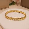 Fashion Luxury Gold-Plated Heart Bracelet for Women Elegant Honeycomb Design High Quality Stainless Steel Bracelet Jewelry