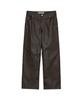SUNBURNPROJECT Faux Leather Studded Pants, Brown