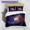 Set Biancheria da Letto Stampata France Football 3 Pezzi Set Copriletto Accogliente Traspirante come Regalo per Inaugurazione Casa Vacanze