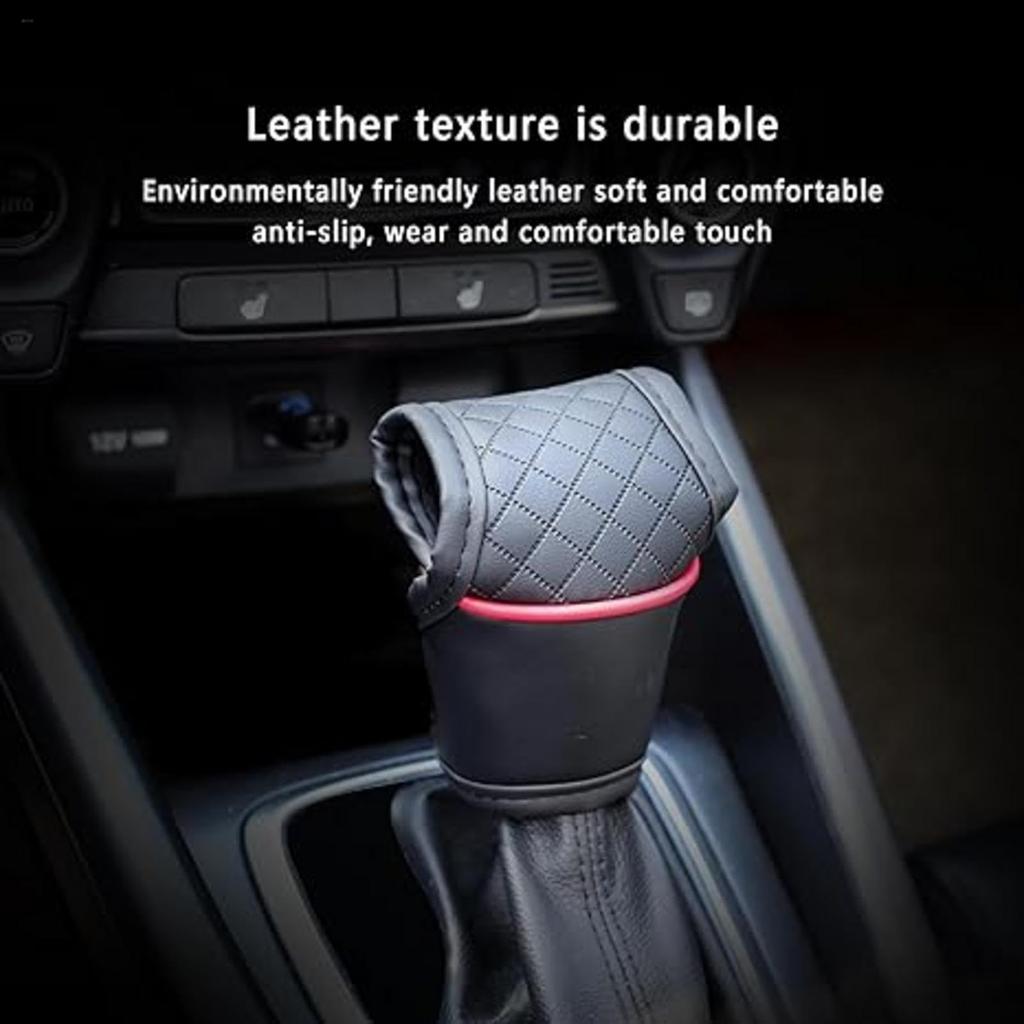 Car Gear Shift Knob Cover Universal Shift Knob Cover Leather Car Gear Shift Cover
