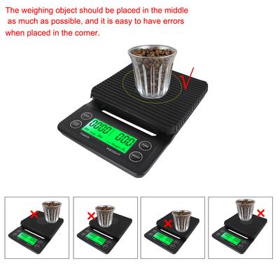 Kitchen Scales Precision Electronic Coffee Scale Mini Household Weighing Scale For Food Balance Weighing with Timer Digital LCD 3kg 0.1g