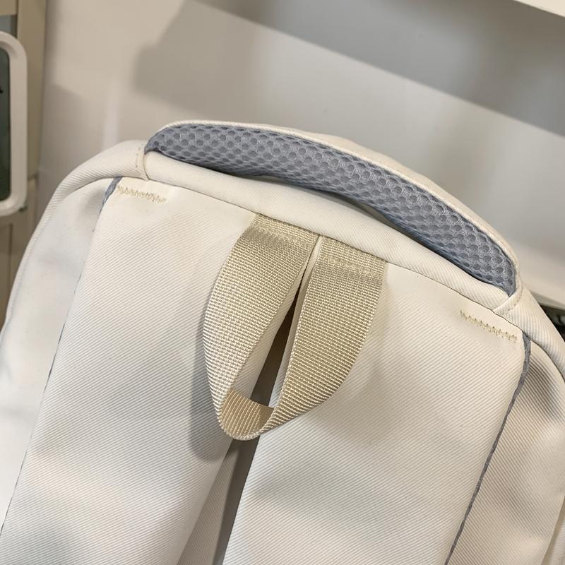 Contrast Color Waterproof Backpack Campus Style Large Capacity School Bag Computer Bag For Teenagers Students