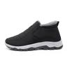 Fleece thickened old Beijing cotton shoes winter new soft-soled non-slip medium and old cotton boots fleece warm snow boots men