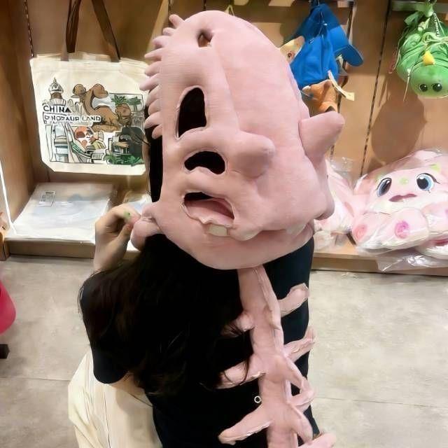 Dinosaur Skull Mask Plush Headgear - Fun Hat for Adults & Kids