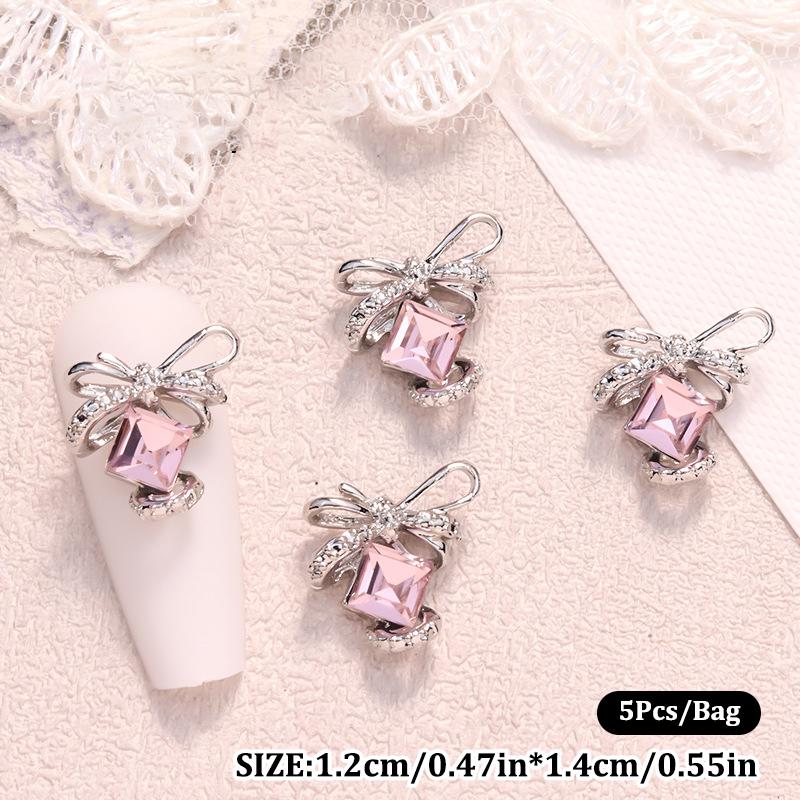 

5 шт./упак., алмазный галстук-бабочка для ногтей, декор для ногтей, бабочка, узел, цветные алмазные сверла для ногтей, патчи для ногтей, декор для ногтей, дизайн маникюра A5