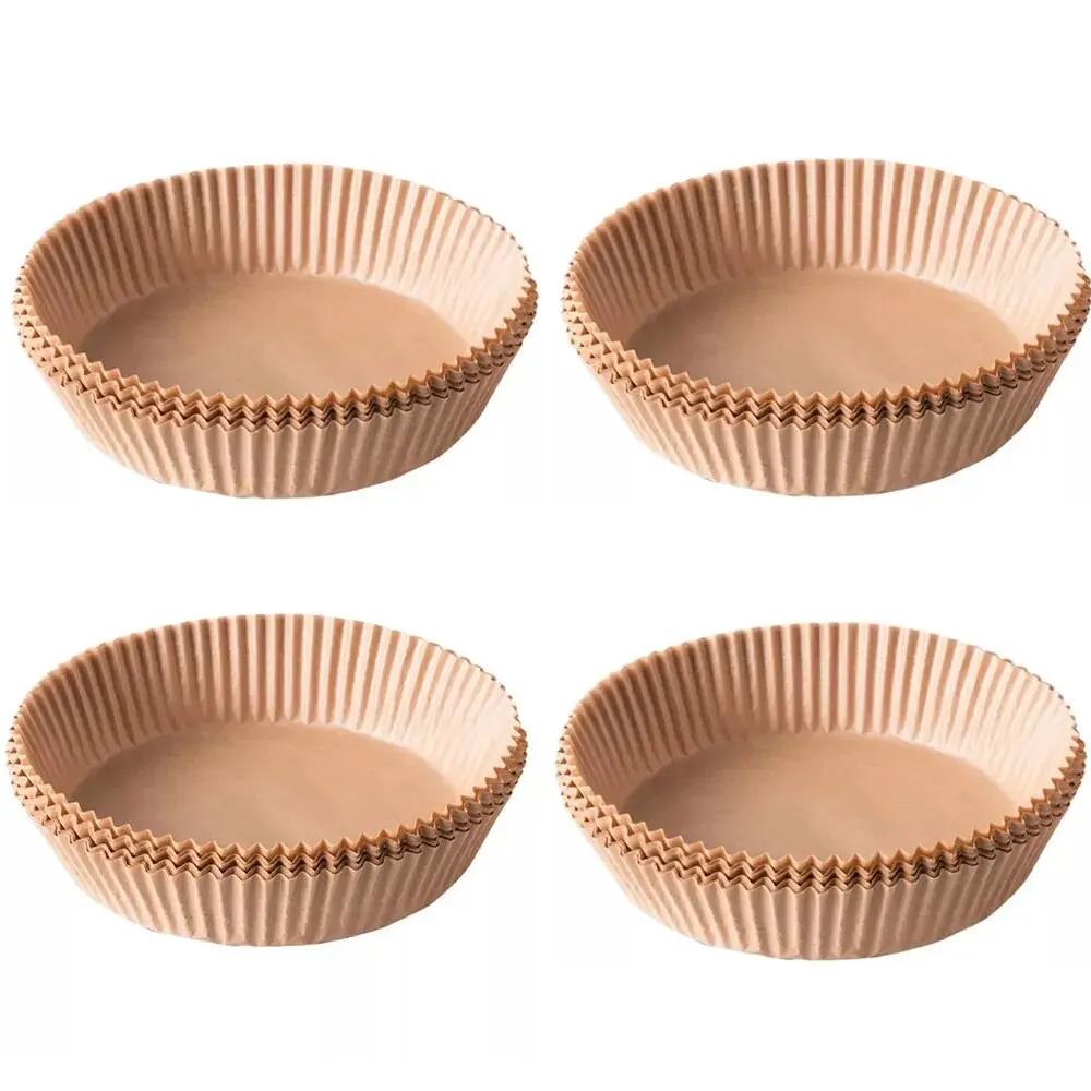 20/50/100Pcs Air Fryer Disposable Paper Air Fryer Accessories Square Oilproof  Liner Non-Stick Mat for Kitchen Oven Baking