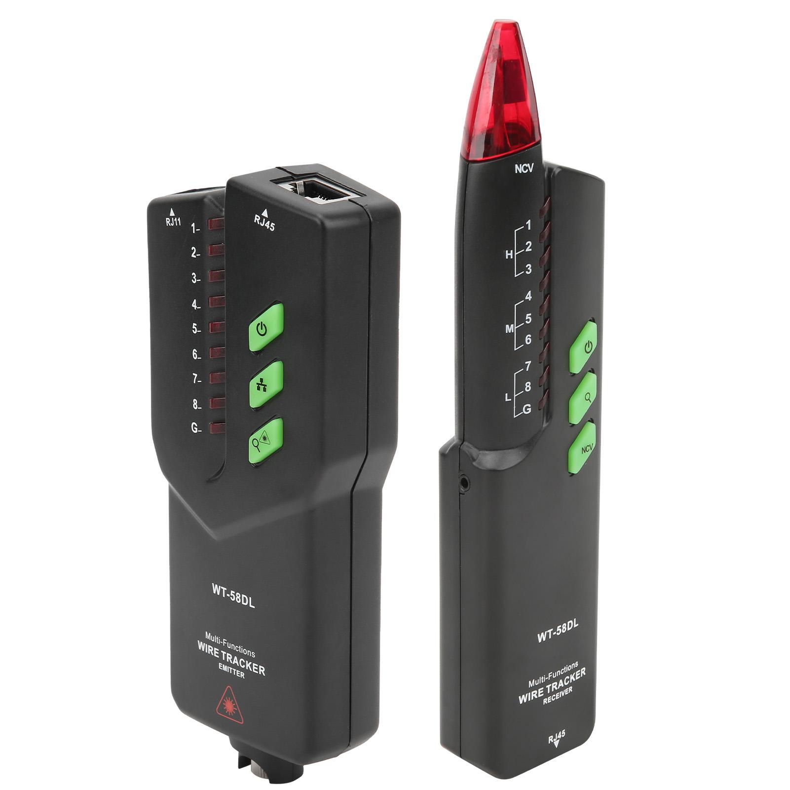 

WT58DL 0300m сетевой кабельный тестер помехоустойчивый бесшумный POE многофункциональный проводной трекер с