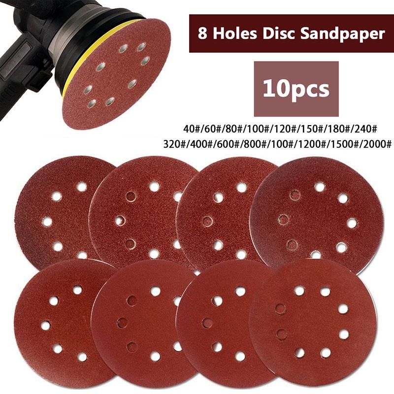 Premium Quality 5-inch 8-hole Sanding Discs With Superior Wear-resisting Alumina