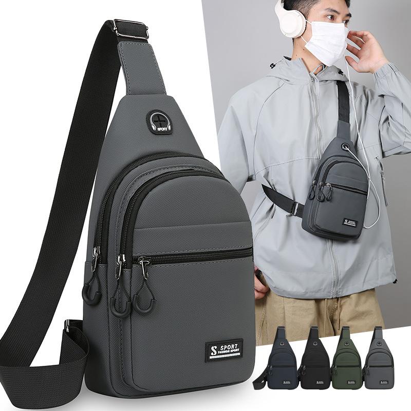 Outdoor Sports Chest Bag Multi-Functional Crossbody Bag Men's Large Capacity Shoulder Bag