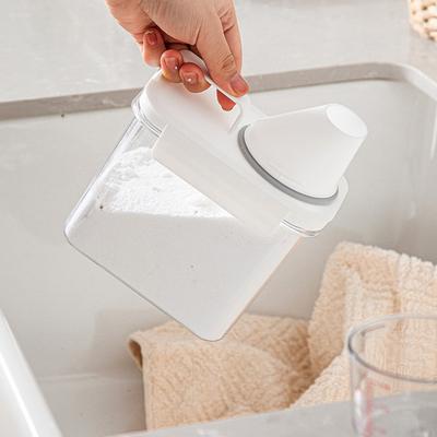 1100ml 1800ml 2300ml Transparent Laundry Detergent Leak-proof Laundry Detergent Organizer Washing Powder Dispenser