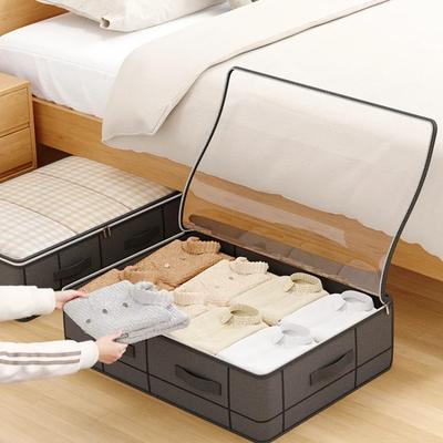 Large Clothes Storage Bag Under Bed Foldable Quilt Clothes Storage Bag Doggy Bag Bedroom Dormitory Organizer Bag