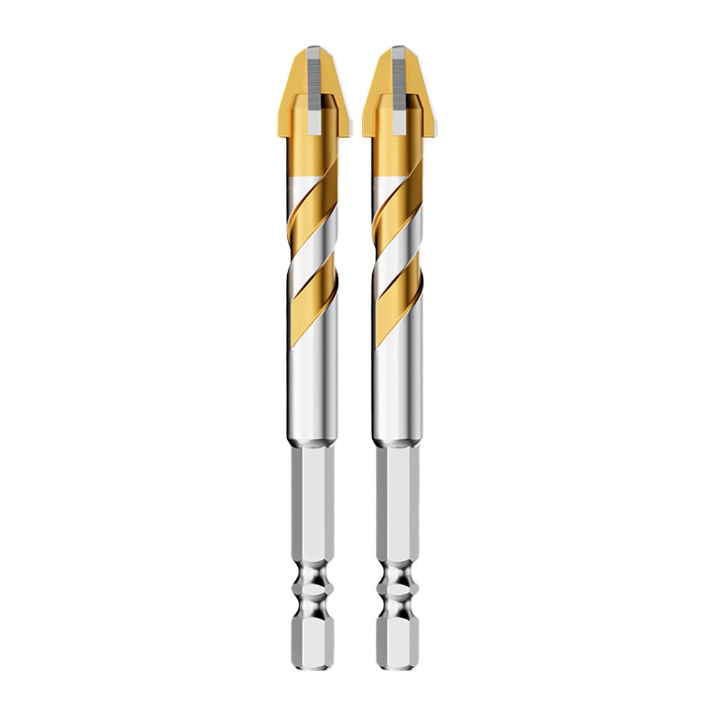 2PCS Alloy Eccentric Drill Bit Set with 9 Blade Design for Concrete and Marble Minimized Vibration for Comfortable Use