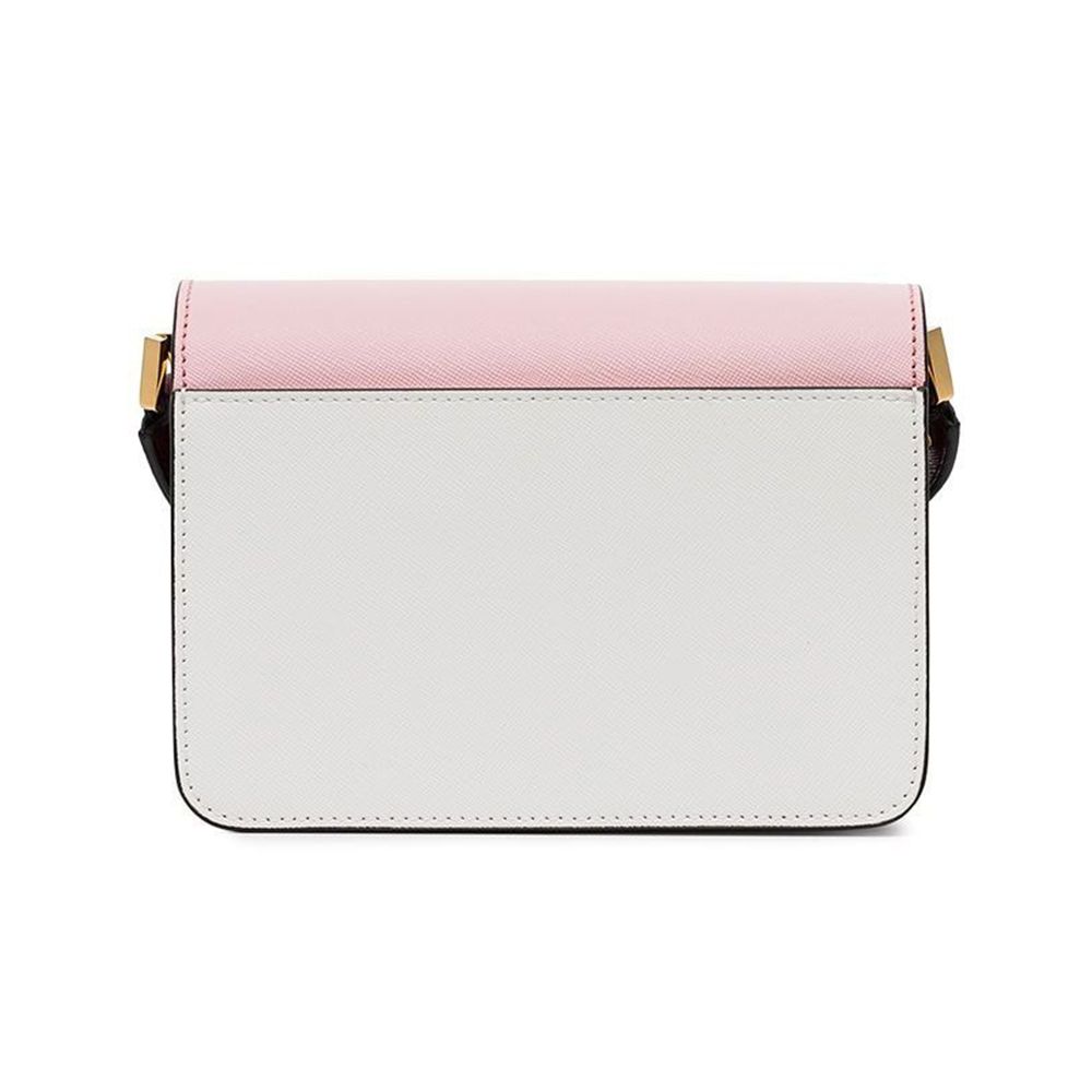 Marni Boxy Three-Color Leather Shoulder Bag Women Bags White SBMPS01U15LV520