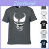 Cotton Blend Comic Movie Venom Print T-shirt For Men And Women**