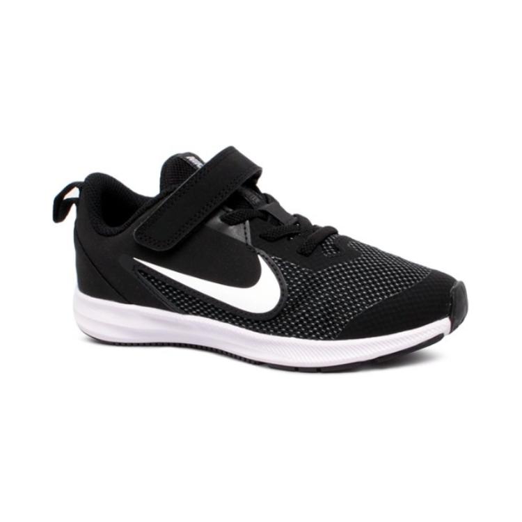 Nike Downshifter 9 Low Top Kids' Running Shoes Black White Children Aged 3 7 Years Old AR4138-002
