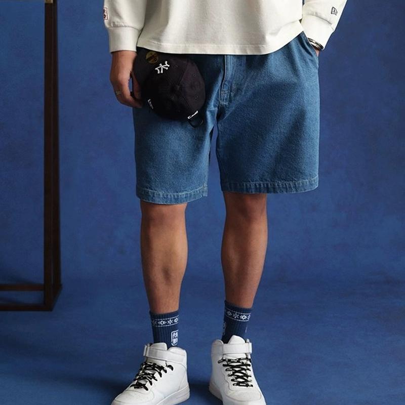 New Era FW24 Denim Shorts Unisex Blue 14385036