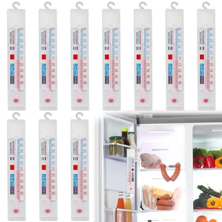 8/10 ks Teploměrů do lednice se závěsným hákem Mechanické teploměry Vhodné pro různá chladicí zařízení