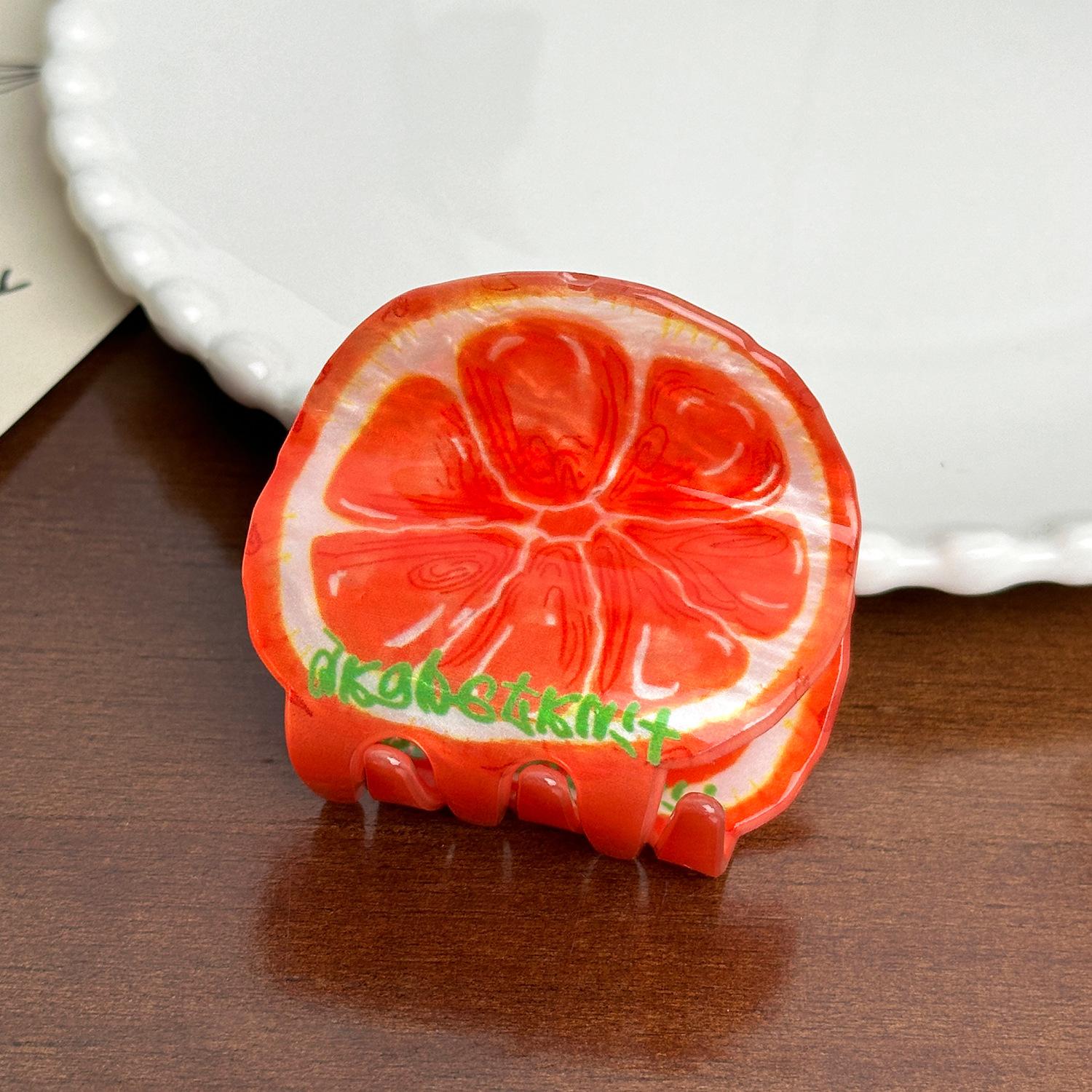 

1 шт. Милая фруктовая серия, зажим-краб, нишевая забавная заколка для волос, для полусобранных волос, заколка для хвостика, детский аксессуар для волос