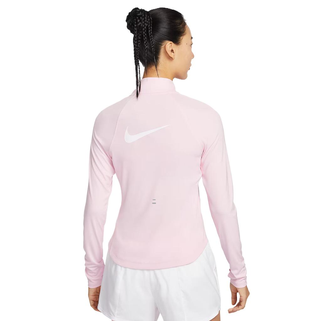Nike Swoosh Tempo Run Moisture-Wicking Quick-Dry Zip Long Sleeve Running T-Shirt Women Tops HV2843-663