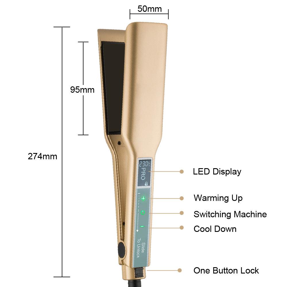 Pro Salon Steam Hair Straightener & Curler - Ionic, Damage-Free Dual-Use